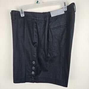 New Talbots Shorts Womens size 20W Black Cotton Blend Plus Size 20W Black 7"